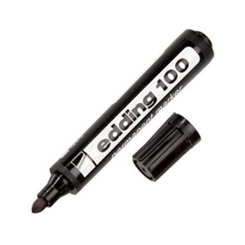 Marcador permanente Cuerpo plástico. Punta Bisela E130 NEGRO