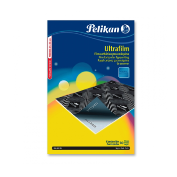 Papel carbonico Pelikan Ultrafilm p/maquina x 50 unidades Negro