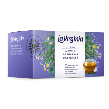 Te de hierbas naturales x 25 saquitos ensobrados La Virginia