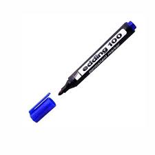 Marcador permanente punta redonda/Cuerpo plástico Tinta alcohol. E100 AZUL