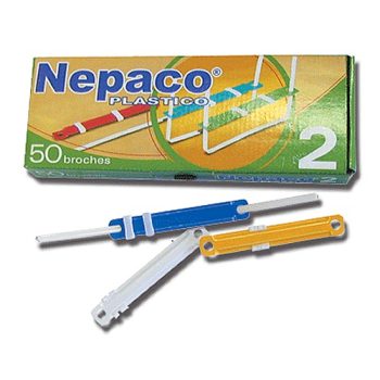 Broches Nepaco N2 plasticos x 50 unidades