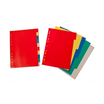 separadores de Cartulina Oficio con solapa x 5 posiciones x 5 juegos