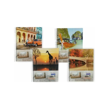 Cuaderno Univ. Mis Apuntes S 29 7 TRAVEL tapa dura x 150 hs rayado