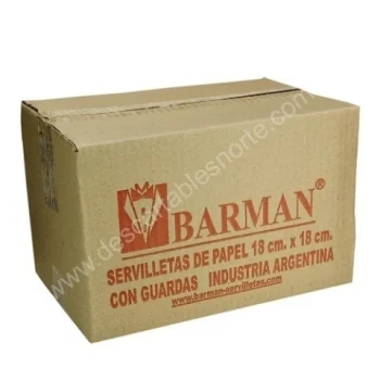 Caja de Servilletas 30 x 30 Barman a granel x Caja