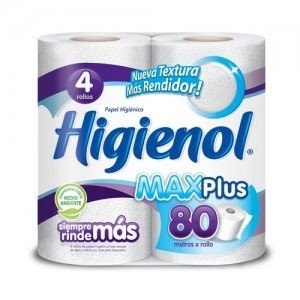 papel higienico Higienol max x 4