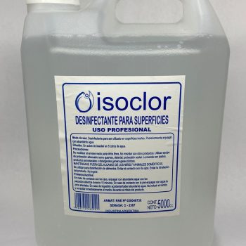 Desinfectante Bactericida x 5 litros Isoclor certificado por Anmat