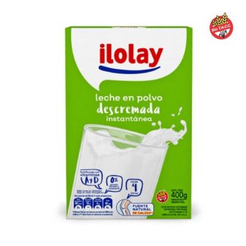 Leche en polvo descremada Ilolay x 400gr